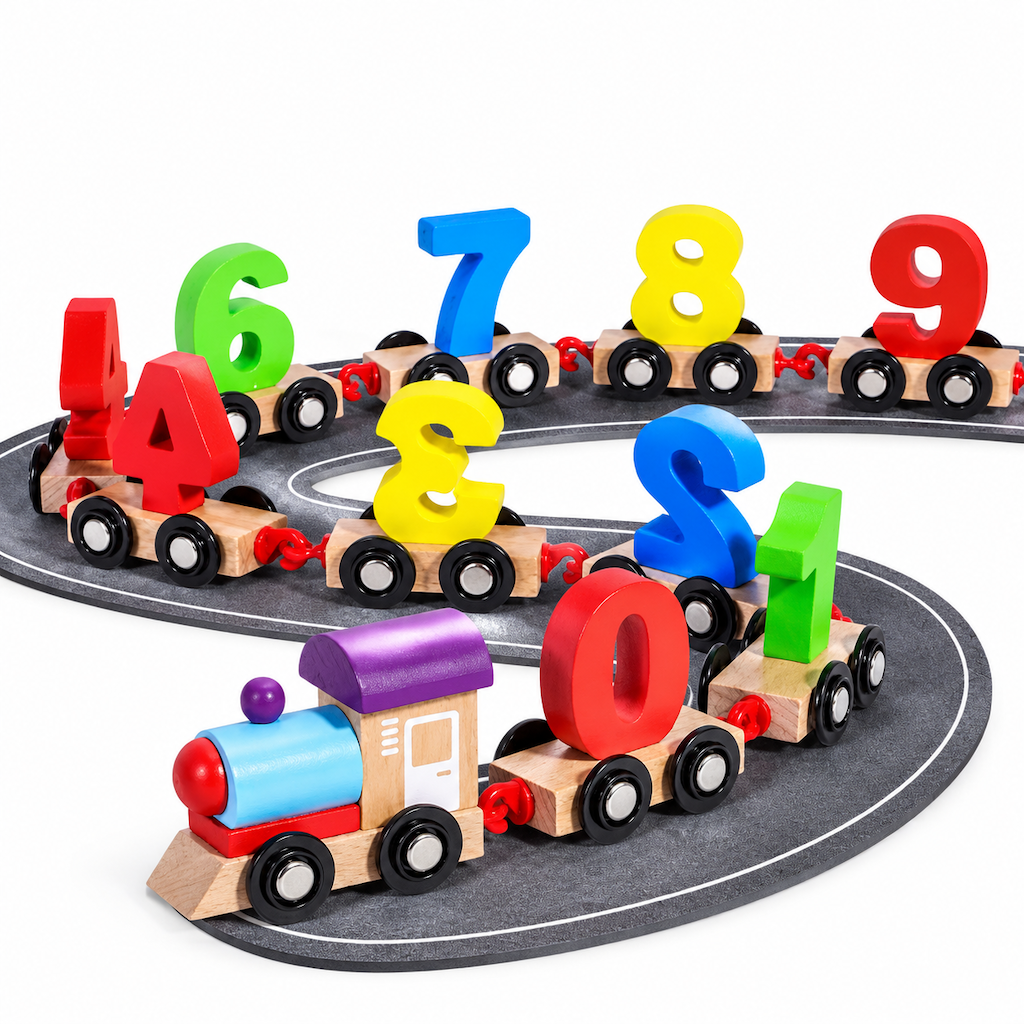 🚂 Magnetic Wooden Number Train | Counting & Pretend-Play Toy Sets