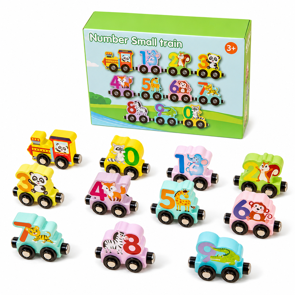 🚂 Magnetic Wooden Number Train | Counting & Pretend-Play Toy Sets