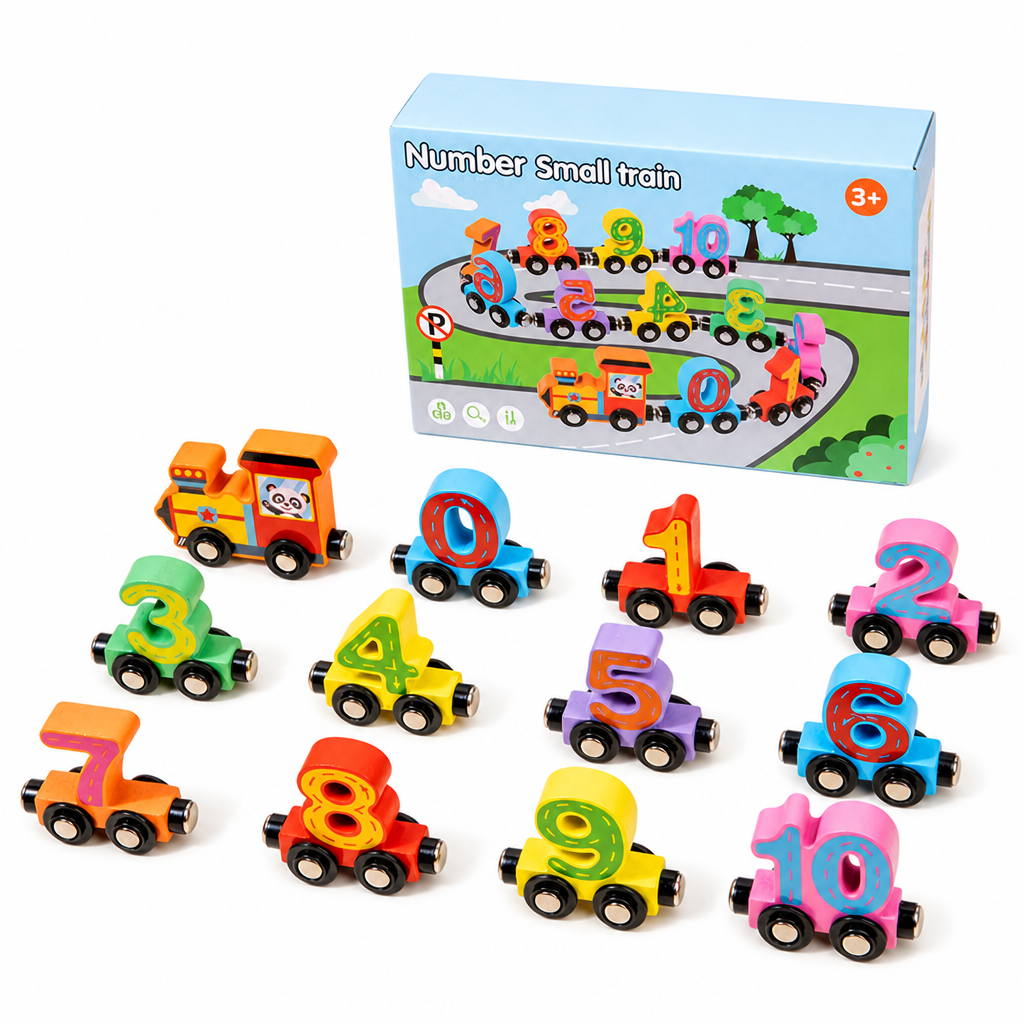 🚂 Magnetic Wooden Number Train | Counting & Pretend-Play Toy Sets