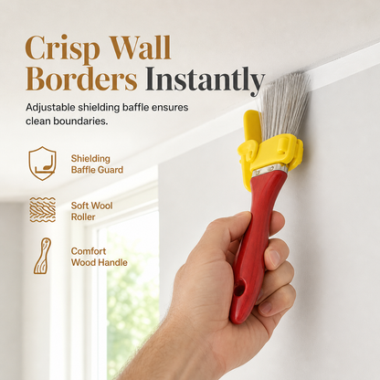 Latex Edger Roller Brush Wall Corner Painting Tool with Imitation Wool Roller for Interior Walls and Ceilings