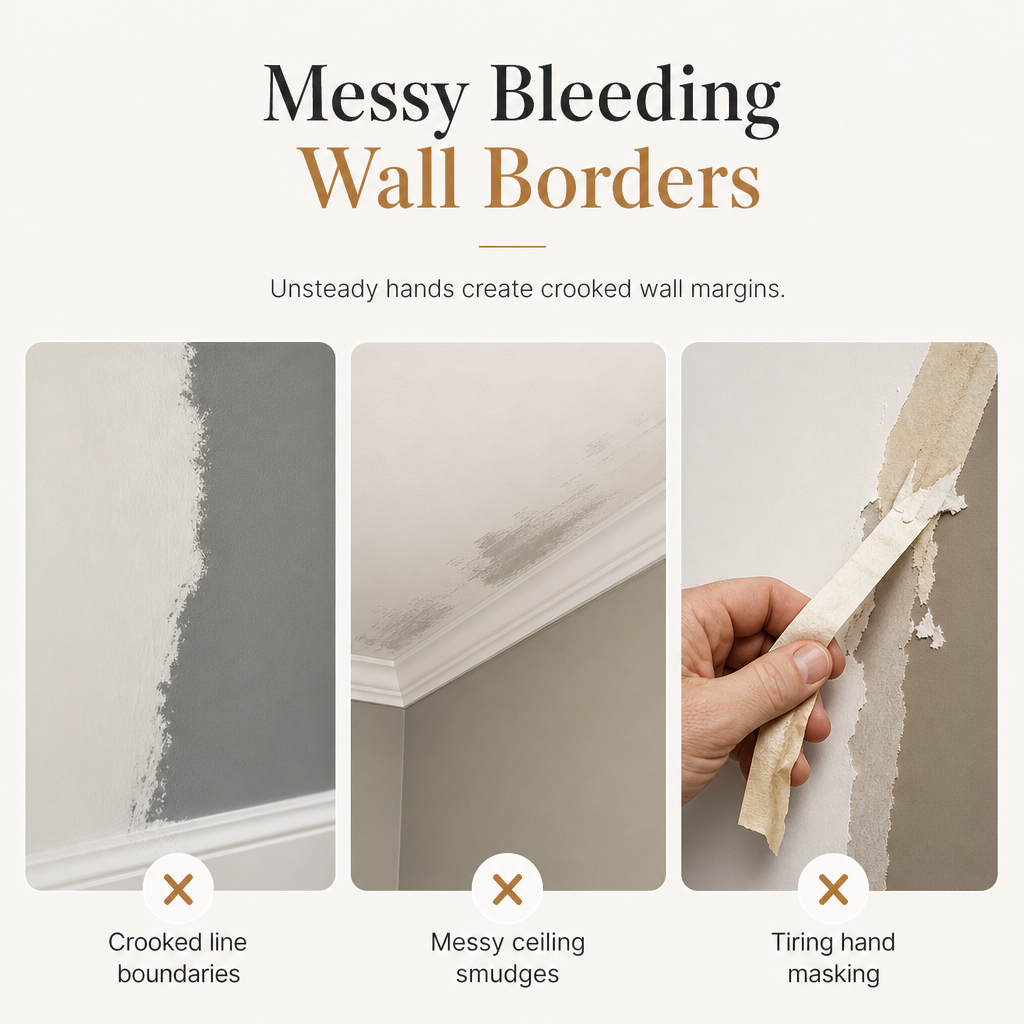 Latex Edger Roller Brush Wall Corner Painting Tool with Imitation Wool Roller for Interior Walls and Ceilings