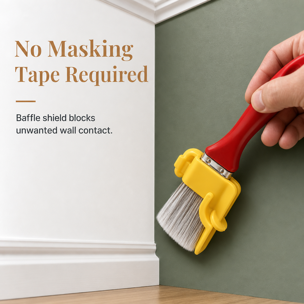 Latex Edger Roller Brush Wall Corner Painting Tool with Imitation Wool Roller for Interior Walls and Ceilings