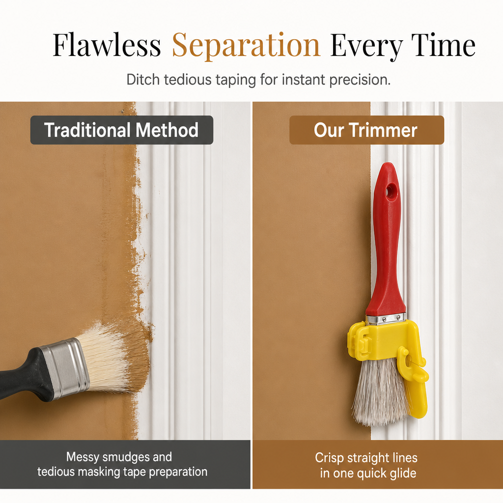 Latex Edger Roller Brush Wall Corner Painting Tool with Imitation Wool Roller for Interior Walls and Ceilings