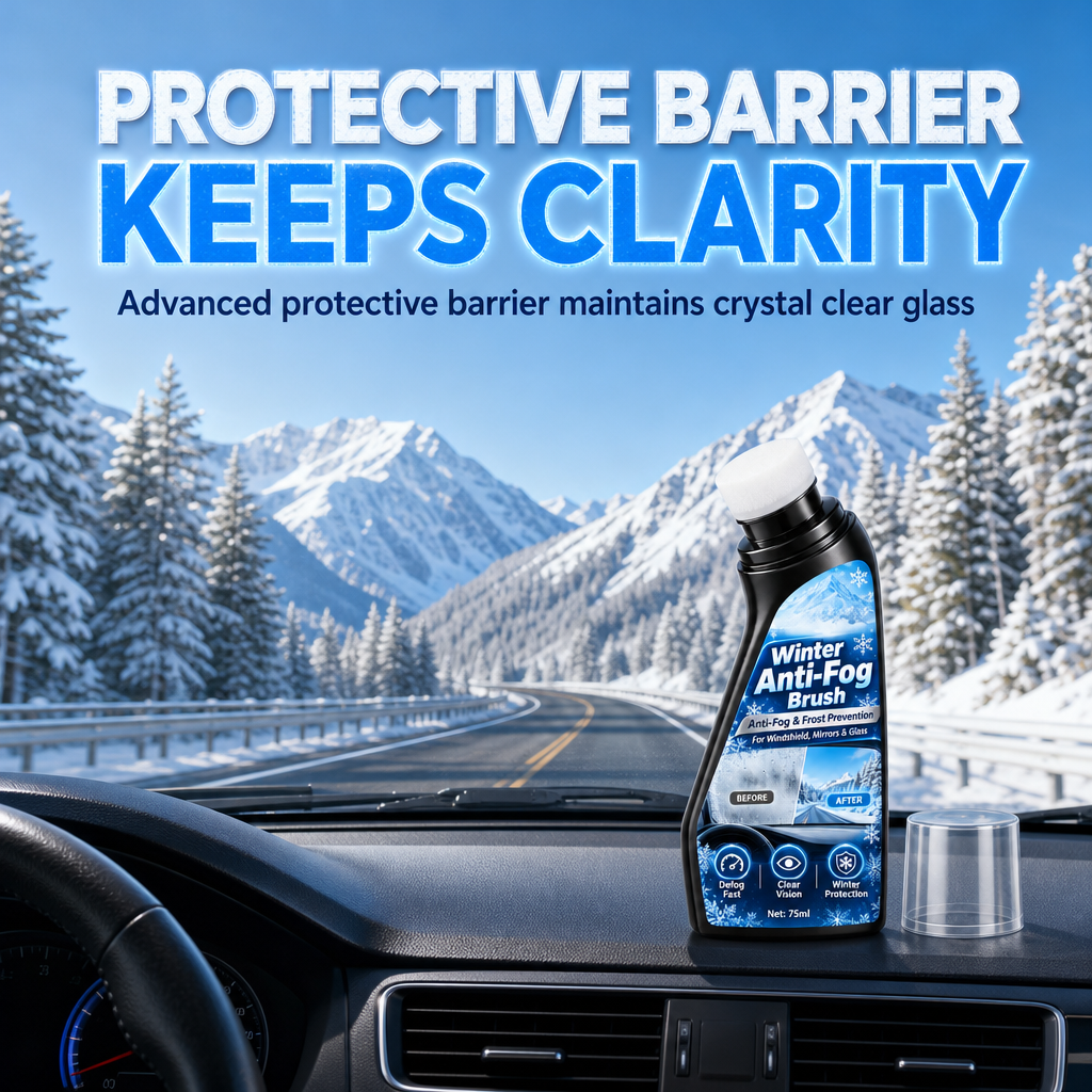 65ml Car Glass Anti Fog and Anti Freeze Paste Winter Defogging and Anti Condensation Cream for Windshield and Rearview Mirror