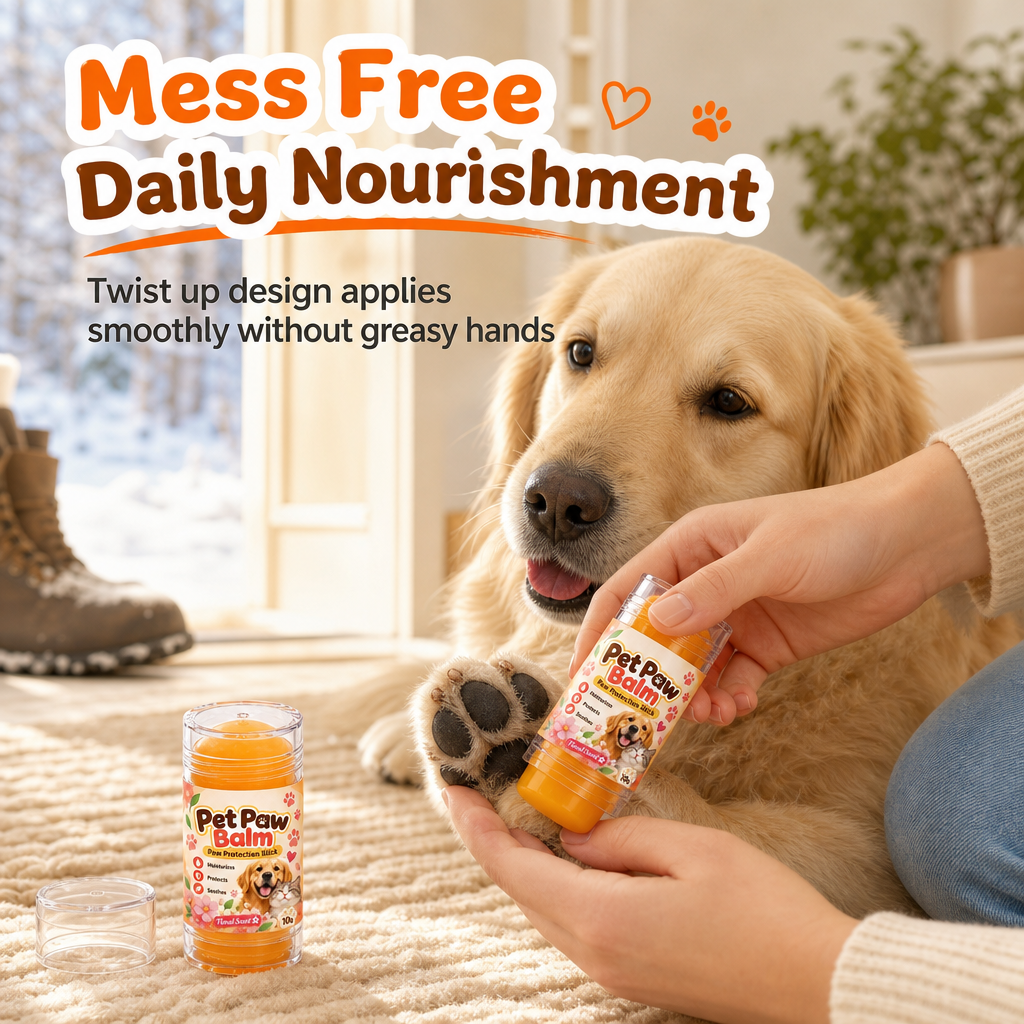 10g Floral Scent Pet Paw Balm Twist-Up Paw Pad Moisturizing Cream for Dogs and Cats