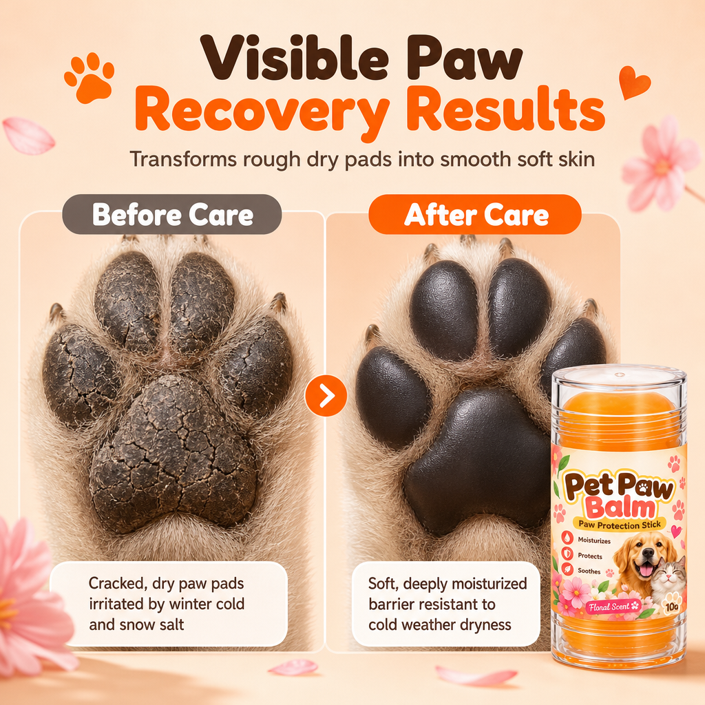 10g Floral Scent Pet Paw Balm Twist-Up Paw Pad Moisturizing Cream for Dogs and Cats