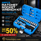 ⏳🔥LIMITED-TIME 50% OFF! ⏰🔧🚗 29pcs Core Ratchet Socket Wrench Kit – Chrome‑vanadium steel, 11 sockets & 10 bits. Perfect for car repairs & DIY 🛠️✨